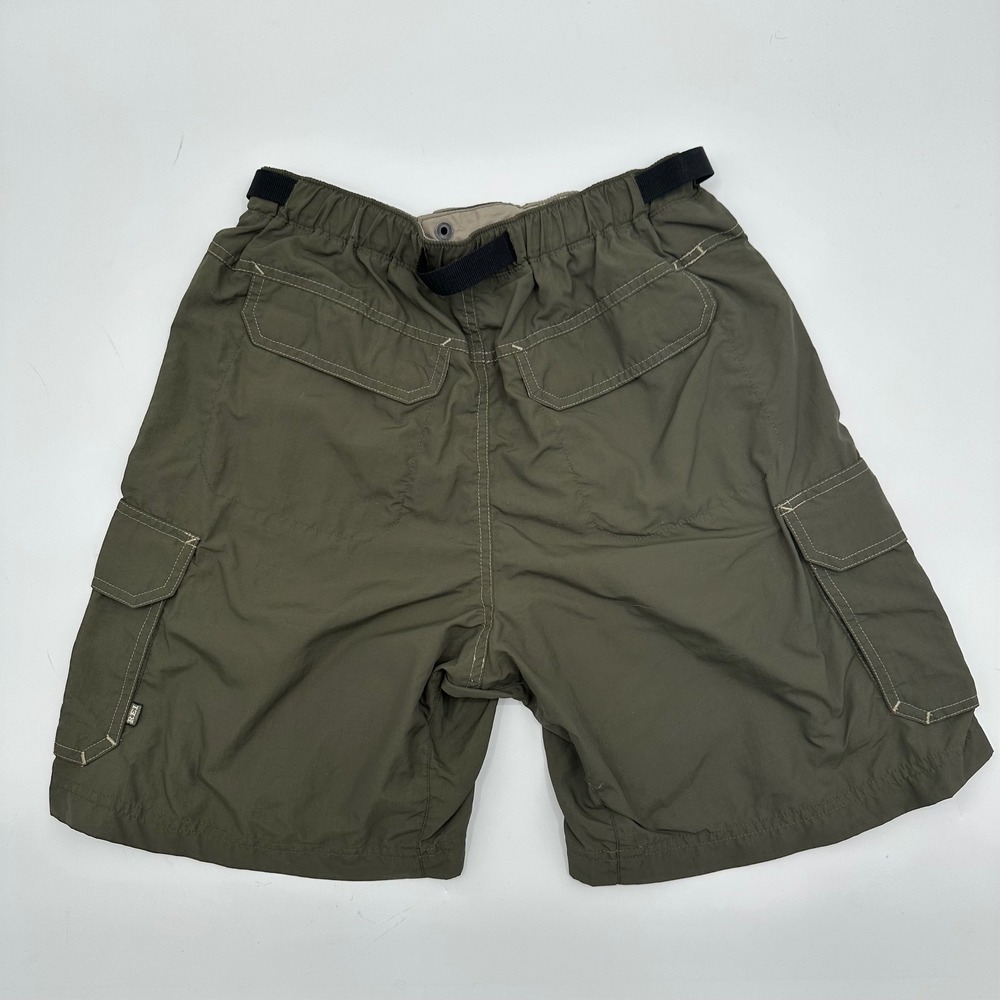 REI Sahara Mens Small Olive Green Nylon Cargo Hiking Shorts UPF 50 Belted Dry - Picture 8 of 9